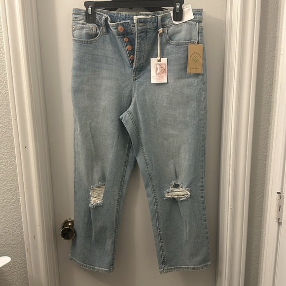 NWT Jessica Simpson Throwback Straight Jeans in Feel the Love - Picture 15 of 16